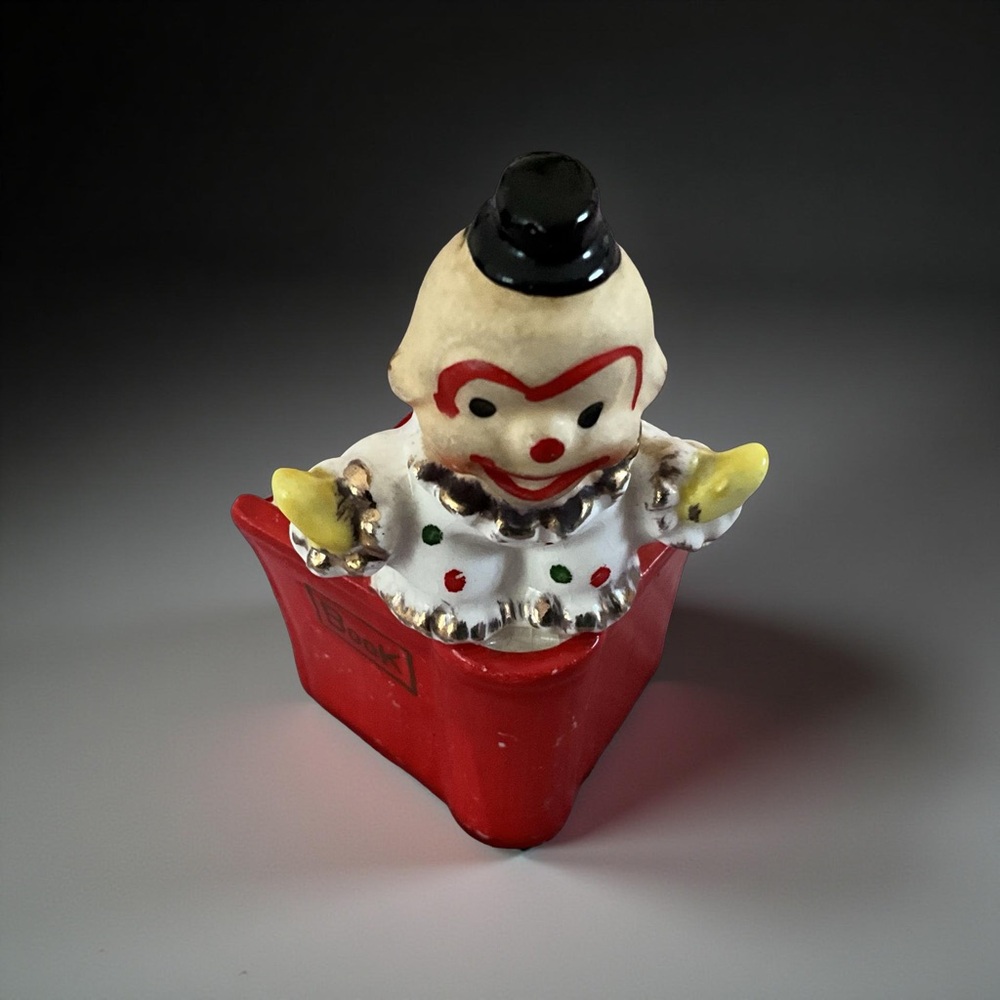 Vintage Clown Figurine in Red Box